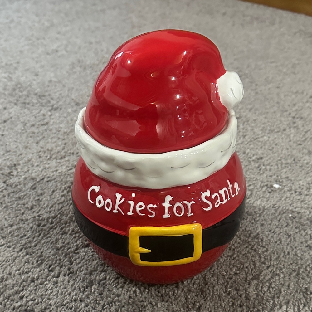 Festive Red Santa Hat Cookie Jar